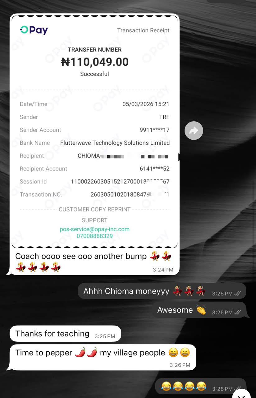 Chioma payment proof